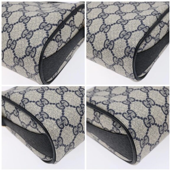 GUCCI GG Supreme Sherry Line Shoulder Bag PVC Navy Gold 89 02 018 Auth BA4022 - Picture 15 of 15